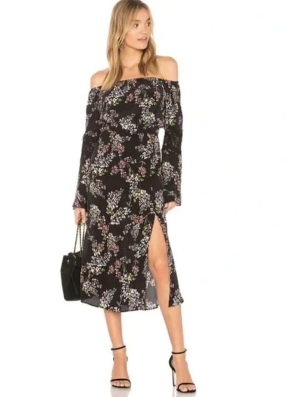 Stone Cold Fox Silk Nicholson Dress Black Floral - Size 0